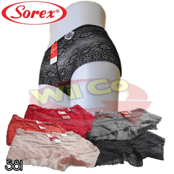 K581 - CD WANITA SOREX SEMI BOXER RENDA BRUKAT FREE SIZE