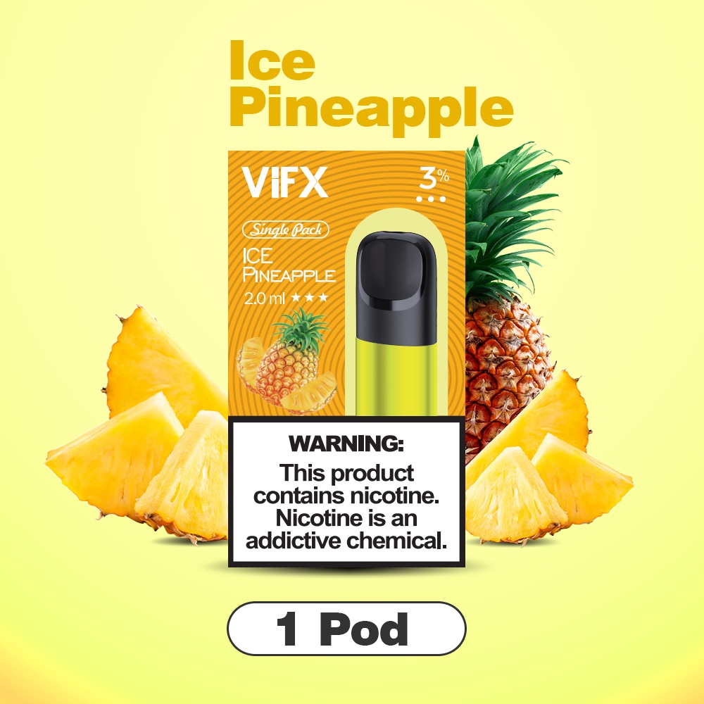 ViFX Pod Compatible RELX Infinity &amp; Essential &amp; Phantom - Pineapple Flavours∣1 Pack Isi 1   Pod