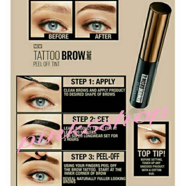  MAYBELLINE  TATTOO BROW GEL TINT MAYBELINE TATTO ALIS  