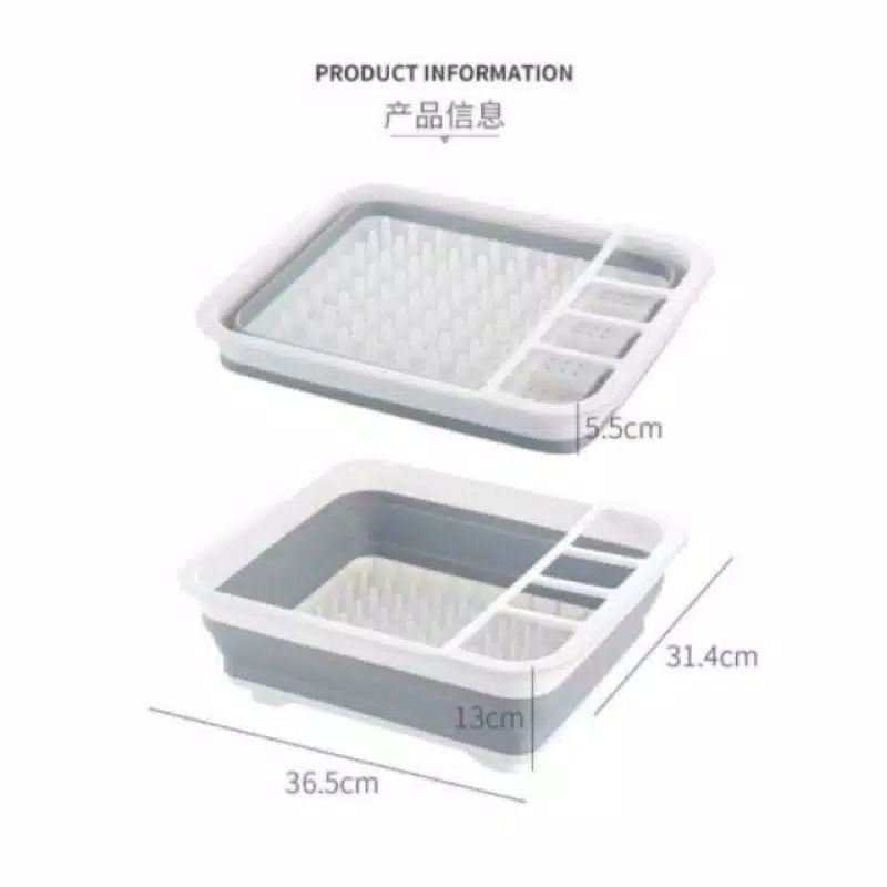 BASKOM KERANJANG RAK PIRING DAPUR LIPAT SILICONE DISH WASHING RAK PIRING LIPAT SILIKON RAK TEMPAT PENGERING PENYIMPAN CUCI PIRING FOLDABLE BASKOM