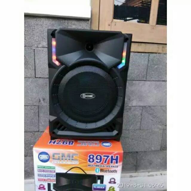 SPEAKER BLUETOOTH GMC 897H BONUS MIC KARAOKE WIRELESS/SALON AKTIF PORTABLE LED SPEAKER MULTIMEDIA