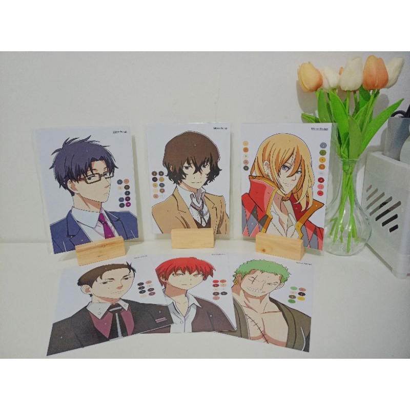 (LAST STOCK) Favorite Boys Glass Painting Kit DIY Akrilik Daisuke Kambe Dazai Osama Hirotaka Nifuji 