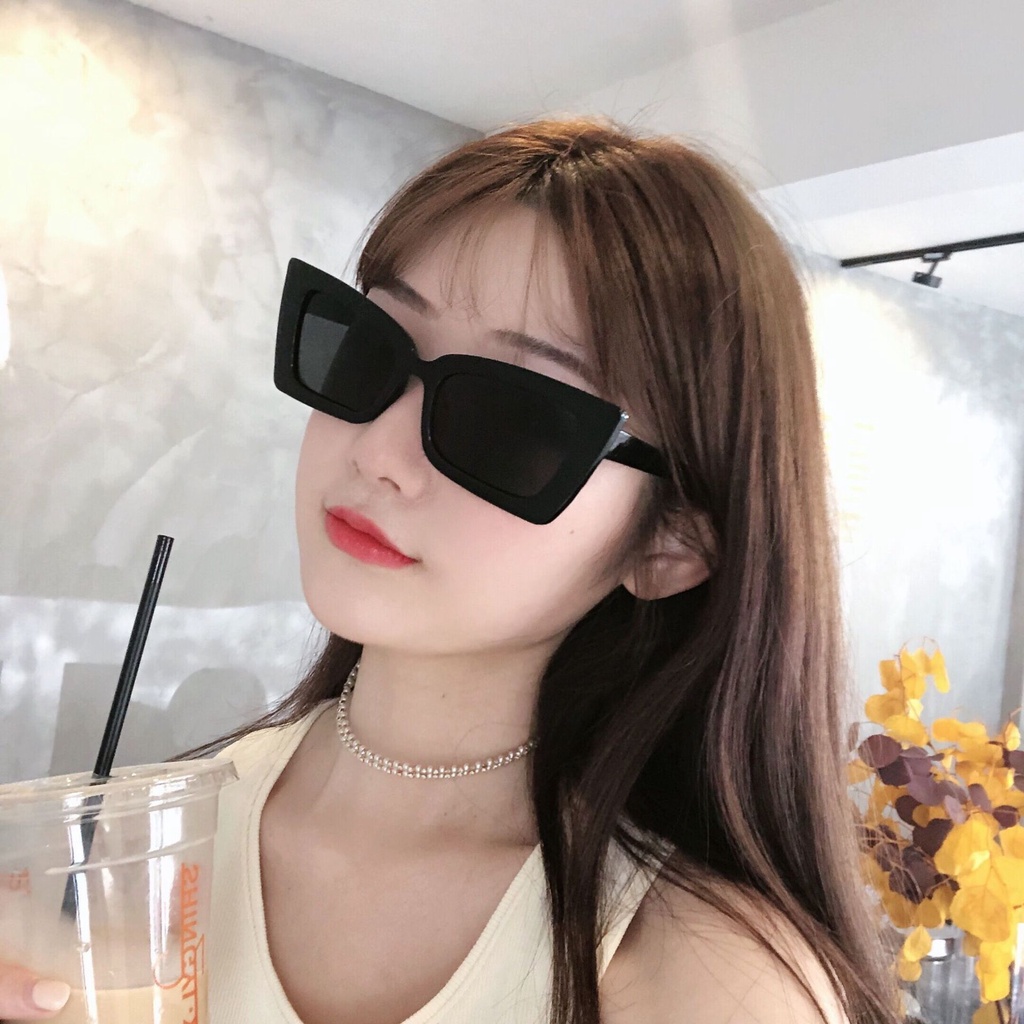 Kacamata Wanita Korea Kacamata Persegi Panjang Trend Star Sunglasses