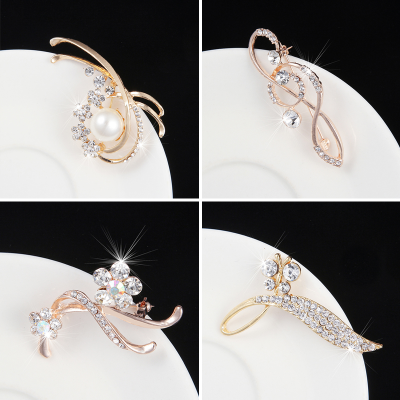 Pink Empress Lucu Korea Mutiara Bros Kepribadian Wanita High-end Korsase Pakaian Tetap Pin Aksesoris Hadiah-1