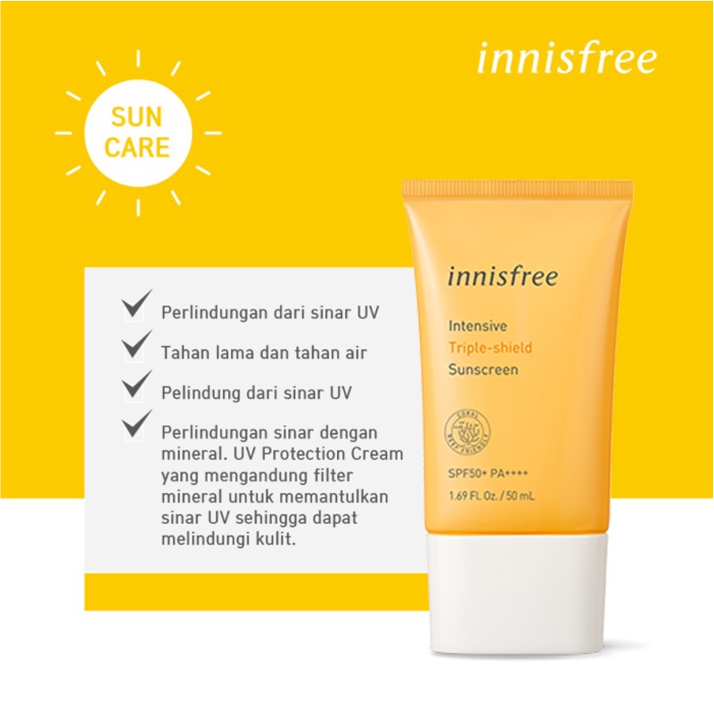 [innisfree] Intensive Intensive Triple Shield Sunscreen SPF50+ PA++++ 50ML