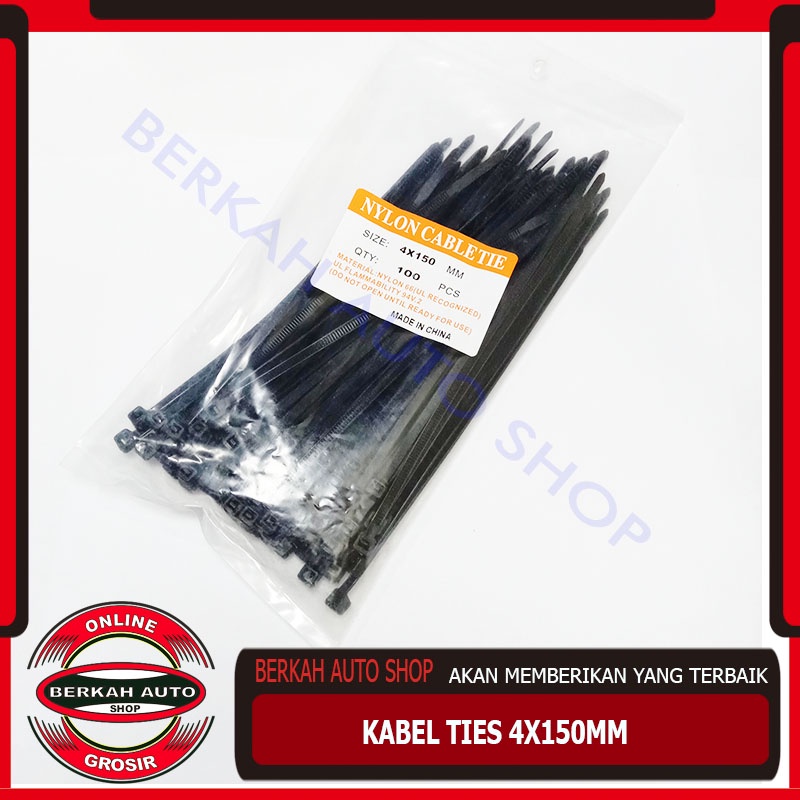 Kabel Ties 4x150MM pengikat kabel hitam