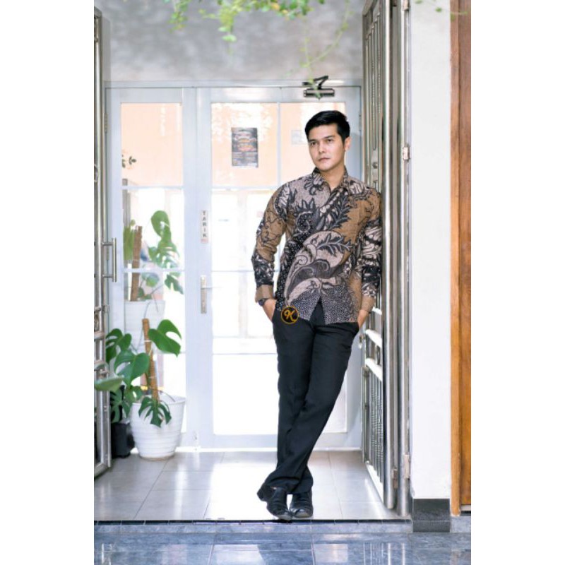 KEMEJA PRIA LENGAN PANJANG BATIK MODEREN MOTIF UNIK BAJU KONDANGAN SERAGAM KANTOR GURU PEJABAT PNS