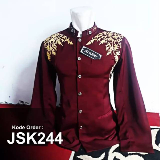 Jasko pria dewasa 2020 jasko busana muslim pria dewasa jasko marun bordil