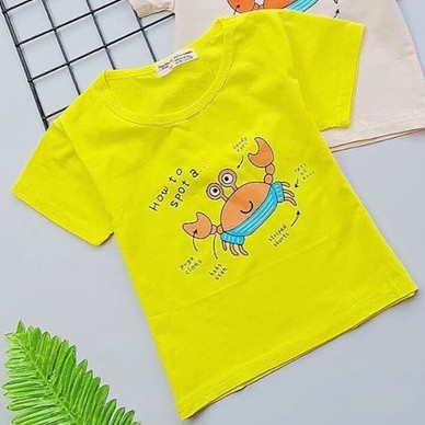 KAOS MR CRAB USIA 1-3TAHUN / kaos anak import murah berkualitas