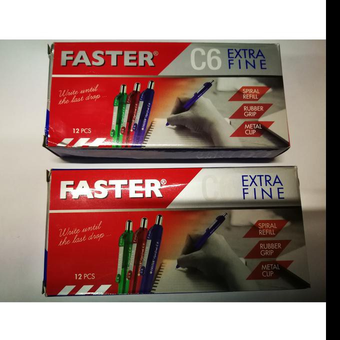 

LUSIN PEN PULPEN FASTER CETEK C6 - Hitam