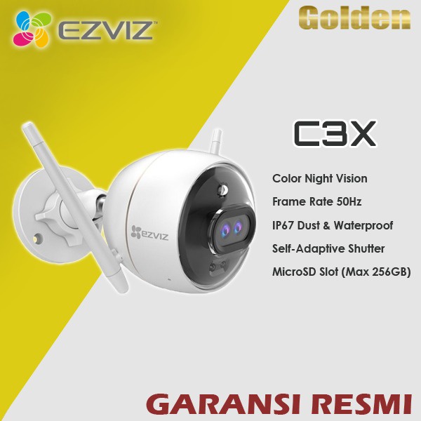 Ezviz C3X IP Camera 1080P Outdoor Dual Lens AL Color Night Vision Garansi Resmi