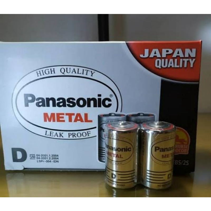 Baterai Size-D Panasonic (1pak isi 2pcs) Metal Battery Besar Original