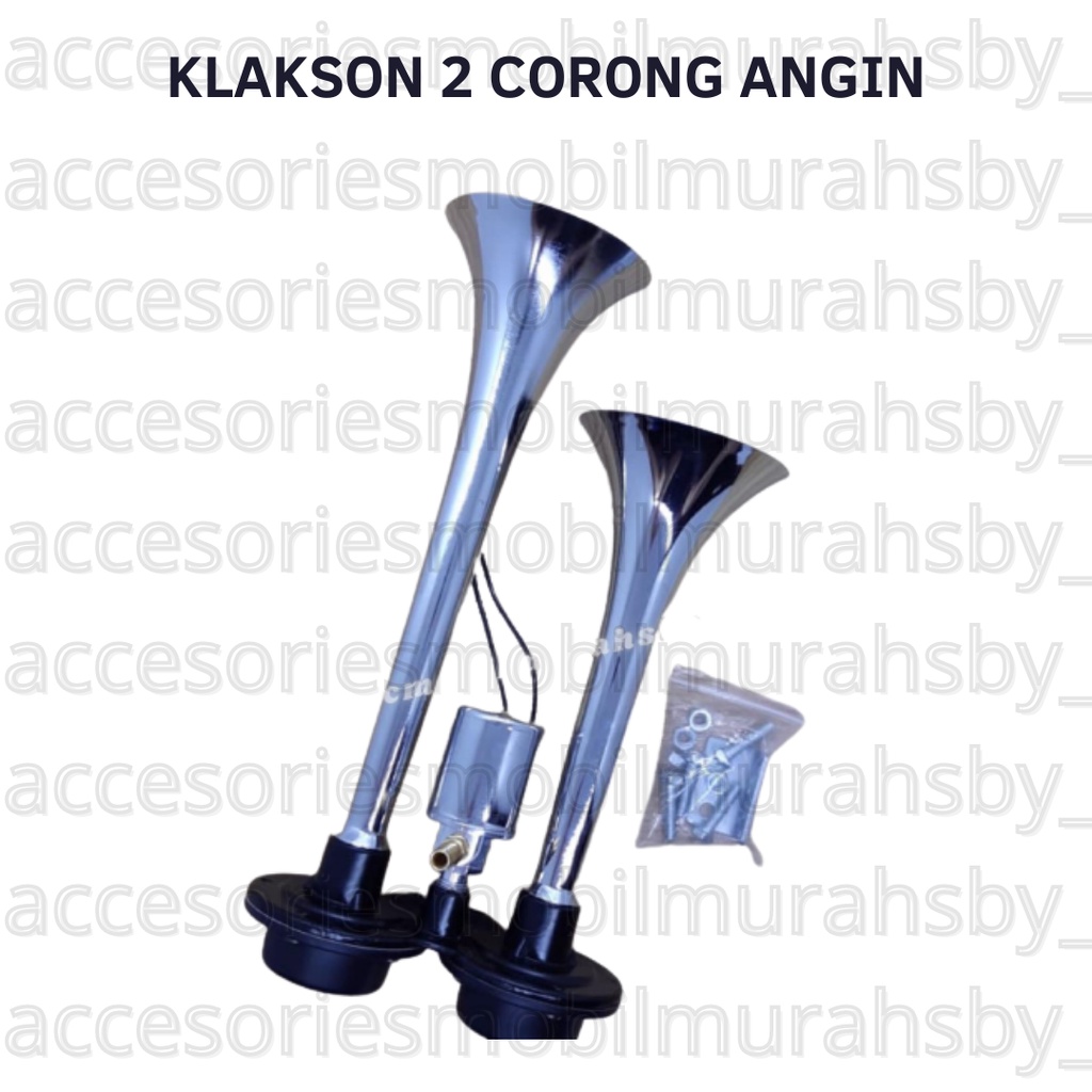 Airhorn / Air Horn - Klakson Angin Terompet 2 Corong (Klakson Kapal) 12 volt / 24 volt