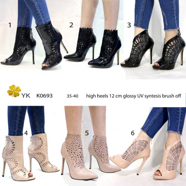 OSshoes 0693 premium heels 12cm 12 cm import shoes wanita high heels highheels pump ketutup