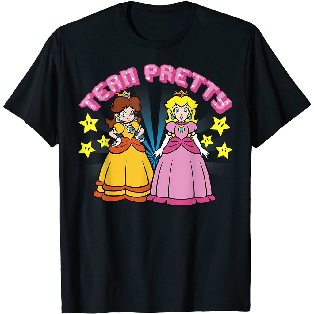 Kaos Anak Super Mario Peach And Daisy Team Pretty T-Shirt Fashion Baju Atasan Anak Laki Laki Perempu
