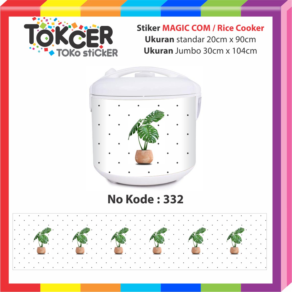 Stiker MAGIC COM / Rice Cooker MONSTERA