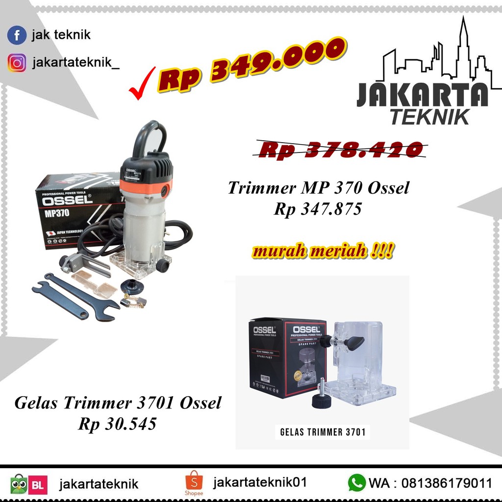 Mesin Profil Kayu / Mesin Router Kayu MP 370 Ossel / Mesin Trimmer