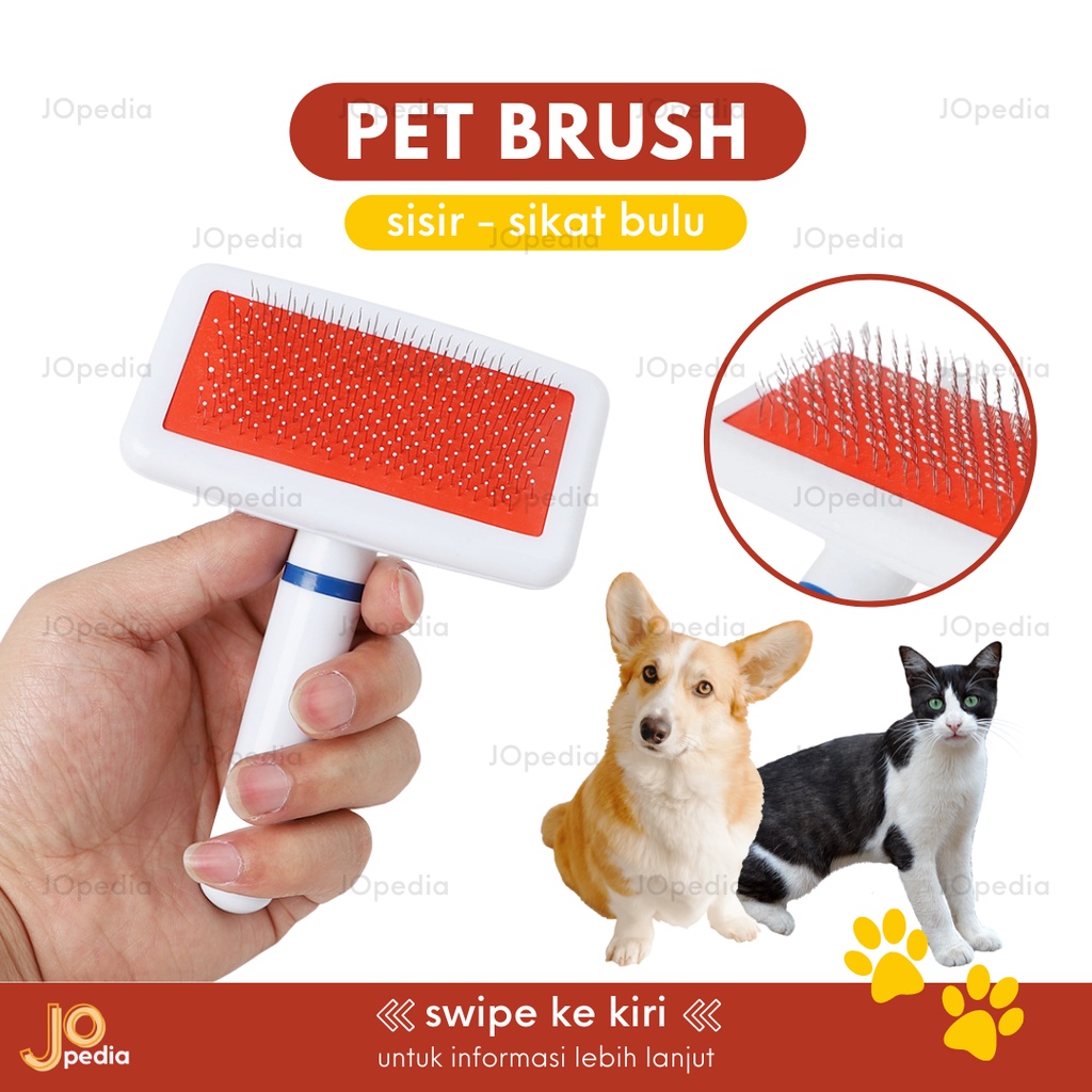 PET BRUSH Sisir Bulu Rontok Sikat Bulu Sisir Grooming Kucing Anjing Kelinci