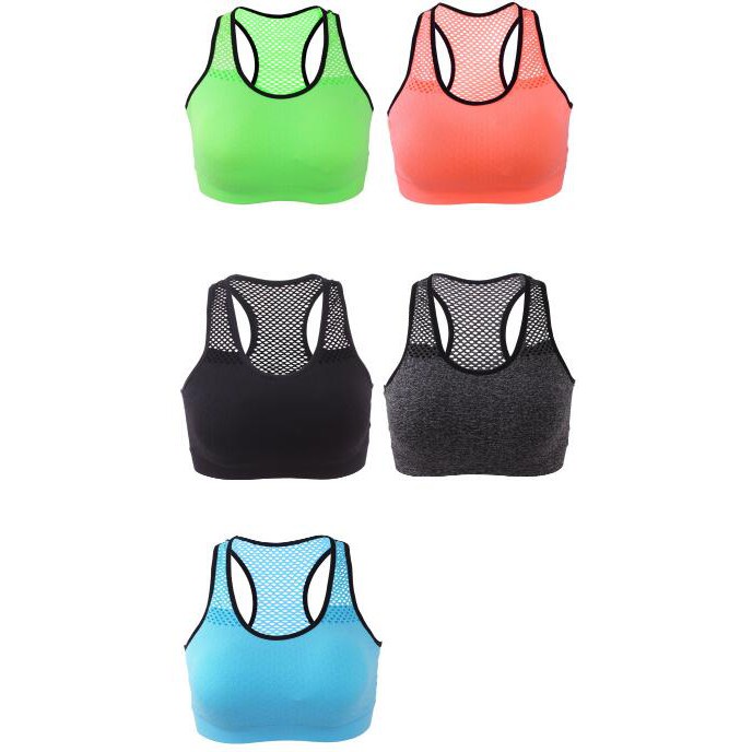 Bra Sport Wanita Warna Polos Bra Yoga Olahraga Pakaian Wanita Tank Top Import Fashion 404