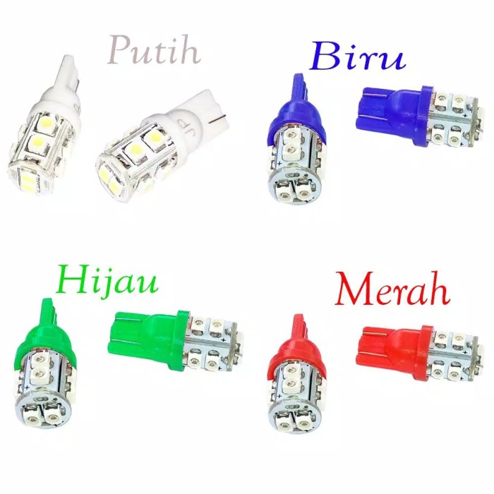 Lampu Sen Sein T10 10Mata Led Diam Motor Variasi isi 2pcs/1pasang