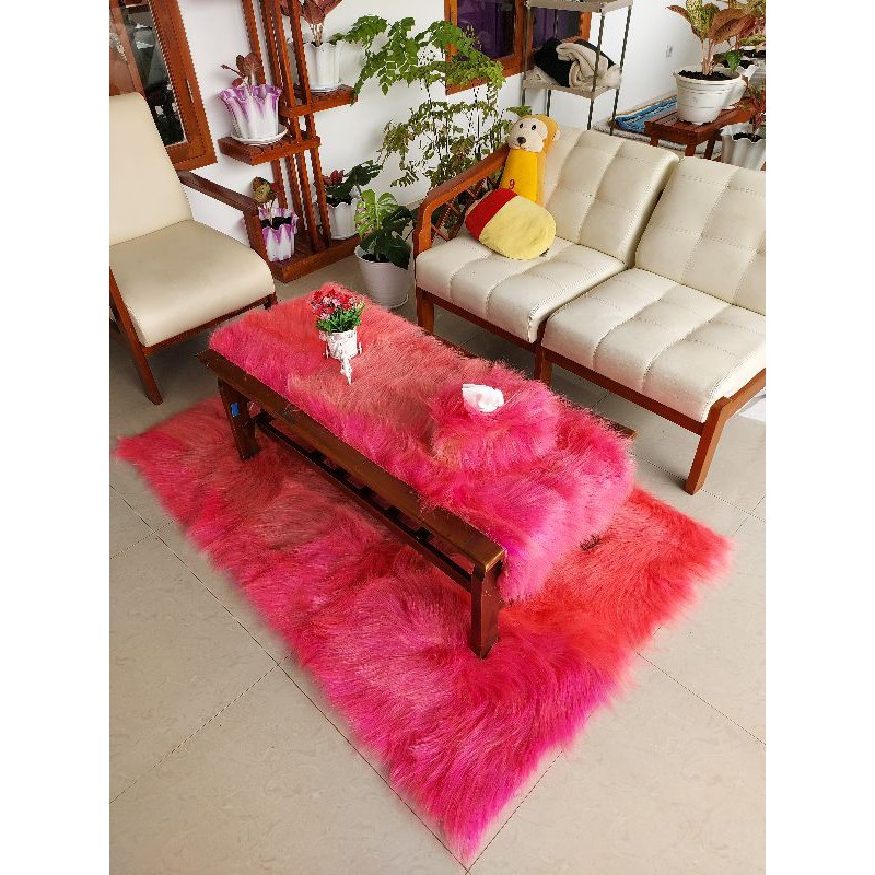 KARPET+TAPLAK+T.TISU bulu korea GRADASI bisa untuk dekorasi lebaran