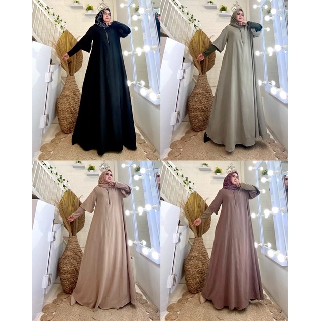 DRESS SYAKIRA PREMIUM SET ORIGINAL BY YODIZEIN SYAR’I FREE HIJAB SEGIEMPAT