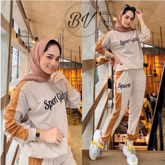Stelan Senam Merah Putih/Baju Senam Merah Putih/Setelan Olahraga Wanita Modis Terbaru 2022 Gerak Jal