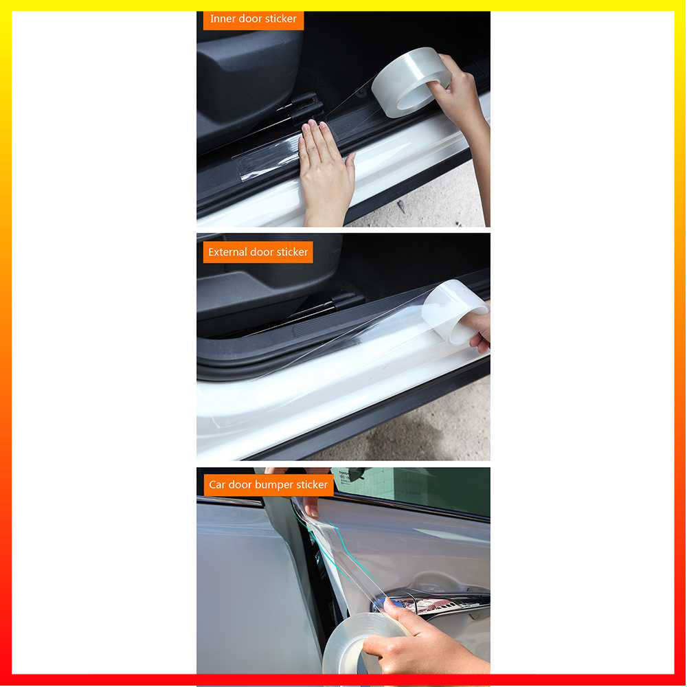 Stiker Pelindung Pintu Pijakan Kaki Handle Bumper Mobil Car Scratchproof Tape 3 m x 70 mm SEAMETAL - 7RRSGMTP