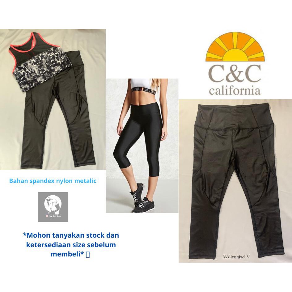 C&C California - Capri Nylon Metallic Plain (fitness,Zumba, Yoga)