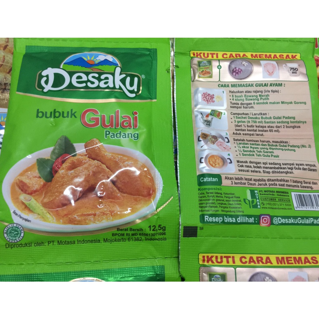 Desaku Bubuk Bumbu Gulai Padang 12,5 gr