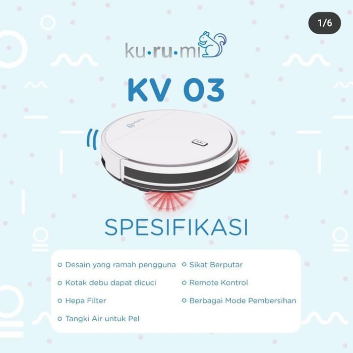 Makassar ! Robot Vacuum Cleaner KURUMI KV 03