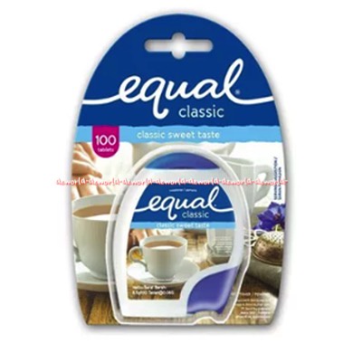 Equal Classic 100tablets Classic Sweet Taste Pemanis Buatan Gula Tablet Rendah Kalori Untuk Diabetes Diet Sukrosa Ekual Klasic Tablet Nol Gula Nol Kalori