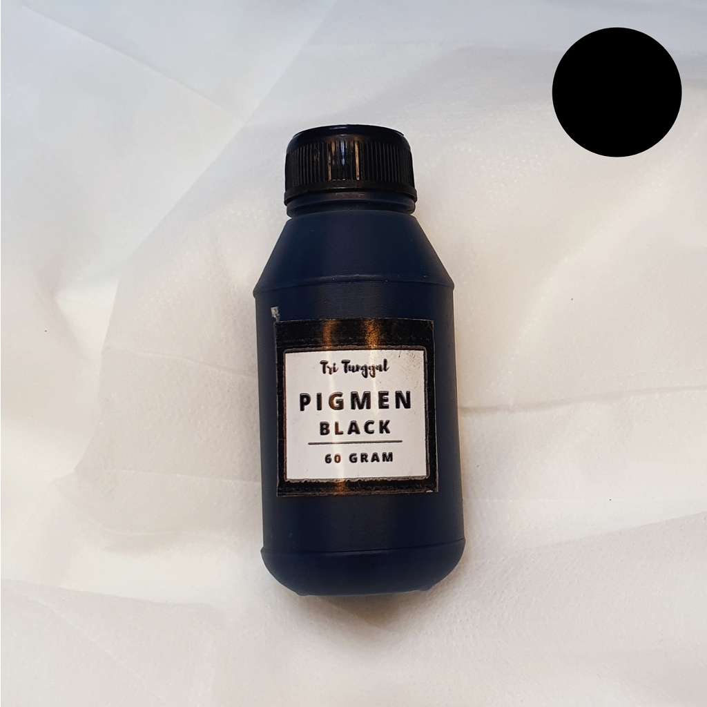 

PIGMEN 60GR BLACK SURGA Hitam Besar Pewarna Sablon Pigment Color Stabilo Pigment Cat Warna Warni Liquid Cat Paint Kerajinan Prakarya Kesenian Perlengkapan Mewarna Lukis