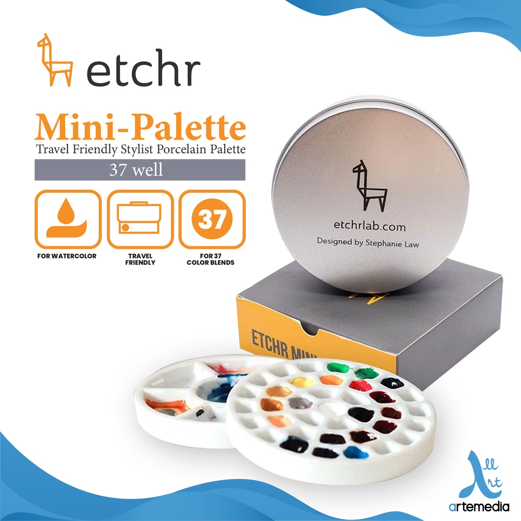 

Etchr 37 Wells Mini Porcelain Palette