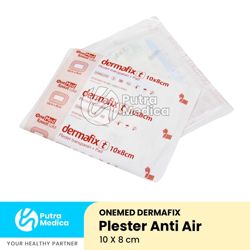 Onemed Dermafix T Plester 10x8cm - 1 Pc / Plaster Anti Air Penutup Pembalut Pasca Operasi / Pembungkus Luka Waterproof