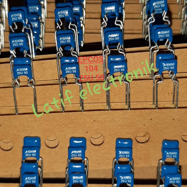 EPCOS 100nF 104Z5U 50V Harga 10pcs Capacitor