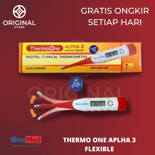 TERMOMETER / THERMOONE / ALAT PENGUKUR SUHU TUBUH KETIAK DIGITAL ALPHA 1 ALPHA 2 ALPHA 3 FLEXIONE - ONEMED