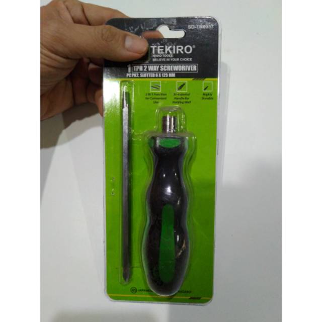 TEKIRO obeng TPR dua arah 2 way screwdriver ORIGINAL