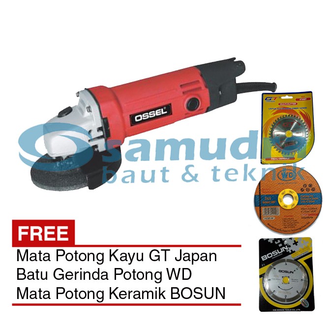 OSSEL GT 954 Mesin Gerinda 4" + Mata Potong Kayu Besi Keramik