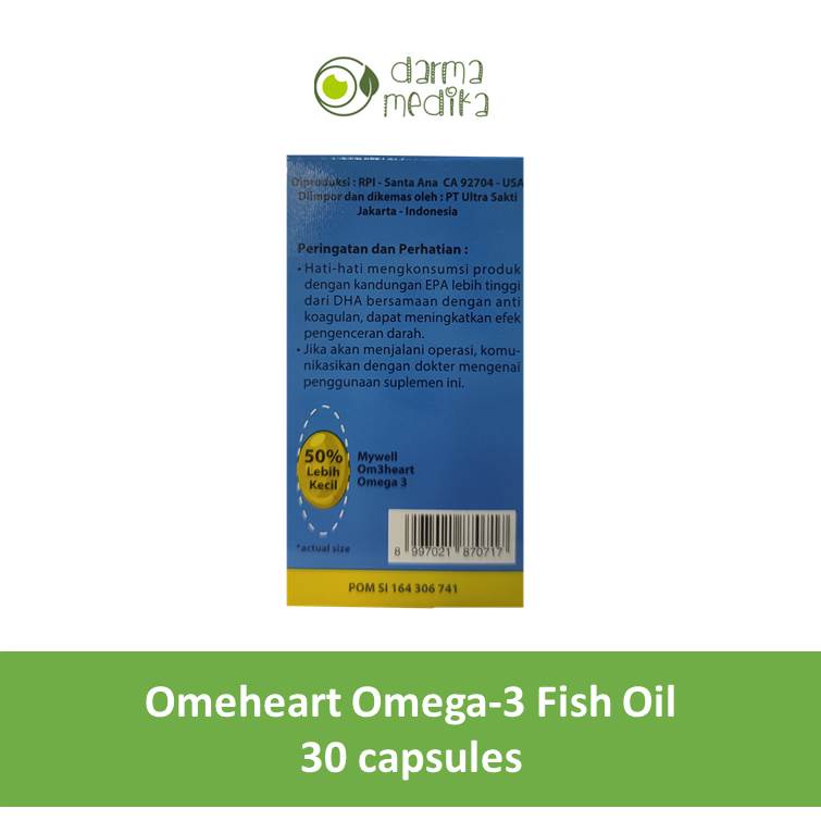 Omeheart Om3heart Fish Oil Minyak Ikan 30 capsules