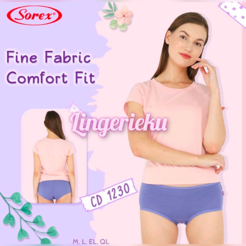 Sorex 1230 CD Celana Dalam Wanita Ukuran EL / XL Basic Katun Bisa Pilih Warna