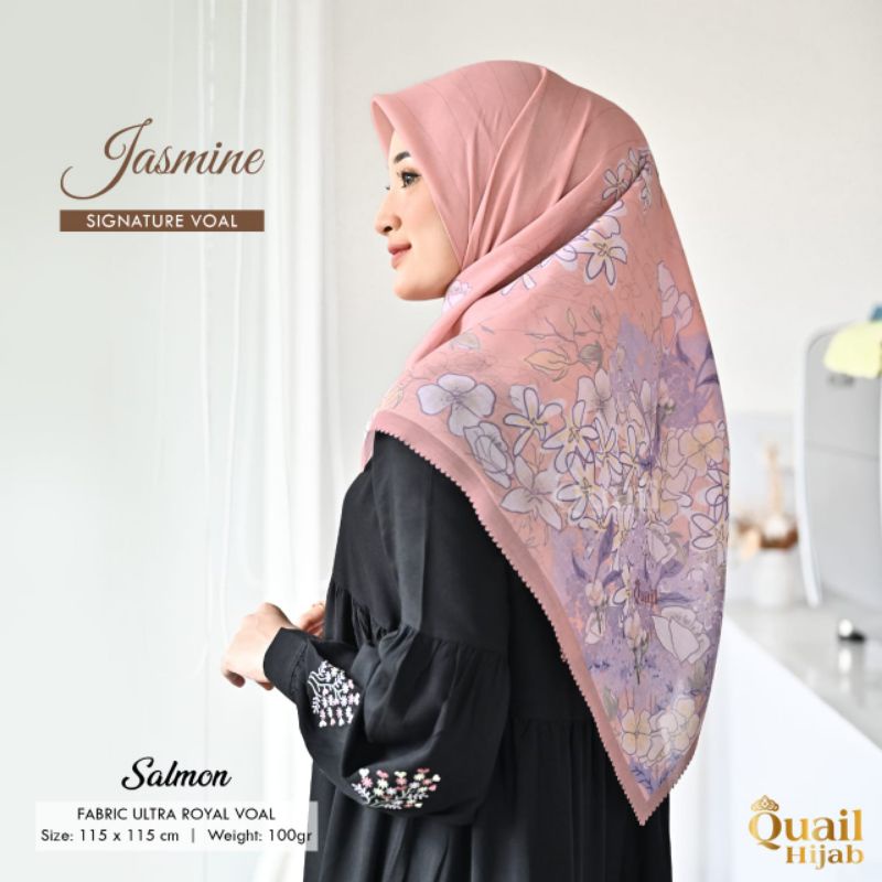 Jasmine Signature Voal Original Quail Hijab Voal Quail Jasmine Square Hijab Segi Empat Quail Hijab