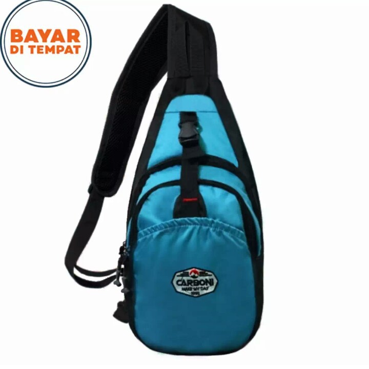 BISA COD - Carboni Tas Slingbag Pria Tas Selempang Pria - Blue