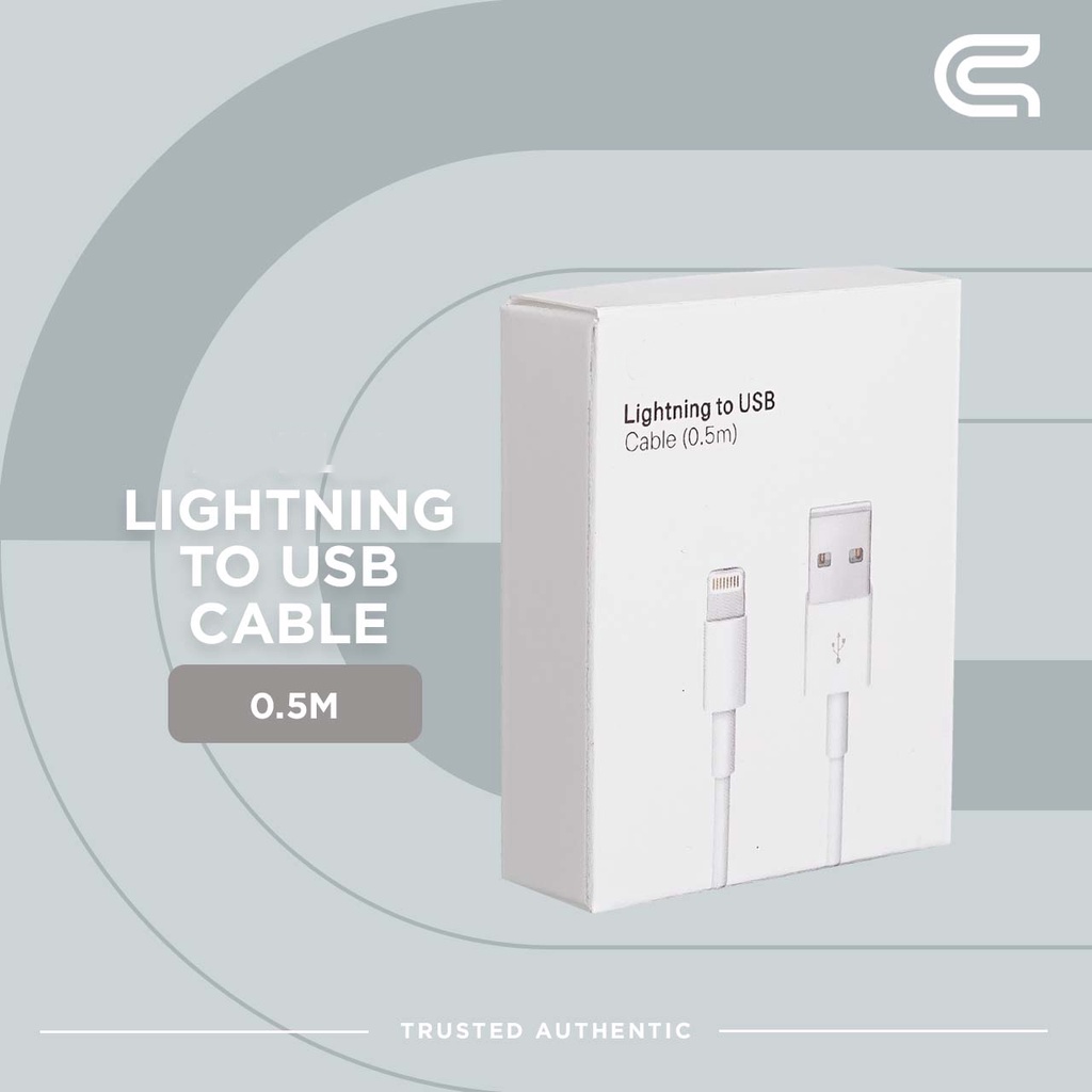 Kabel Lightning Pendek 0.5 Meter - Lightning To USB Cable 0.5 Meter