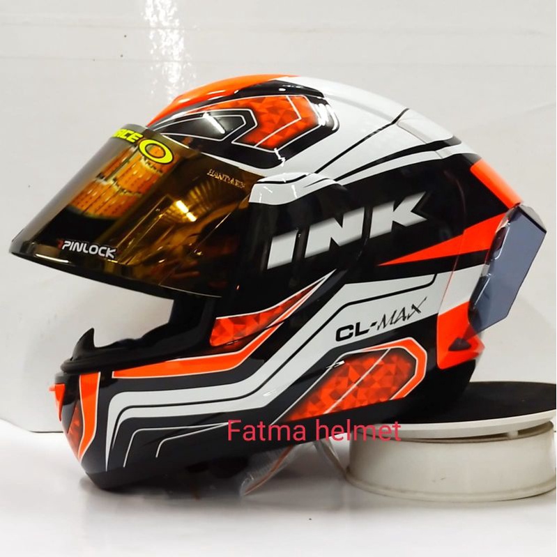 HELM INK CL-MAX PAKET GANTENG VISOR IRIDIUM (include visor ori)-#5 wh/red fluo