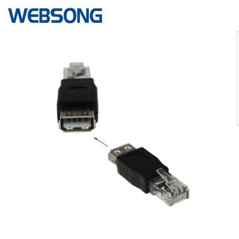 Connector USB Female to LAN RJ45 websong