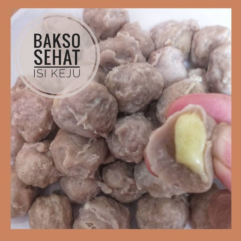 

BAKSO SAPI ISI KEJU/ BAKSO SEHAT HOMEMADE TANPA PENGAWET TANPA PENGENYAL TANPA MSG