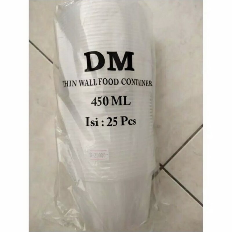 isi 500pcs thinwal bulet 450ml / Round container