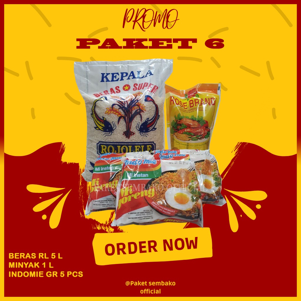 

Paket 6 - Paket Sembako Beras Minyak Mie Goreng Indomie Paket Sembako Murah Hemat