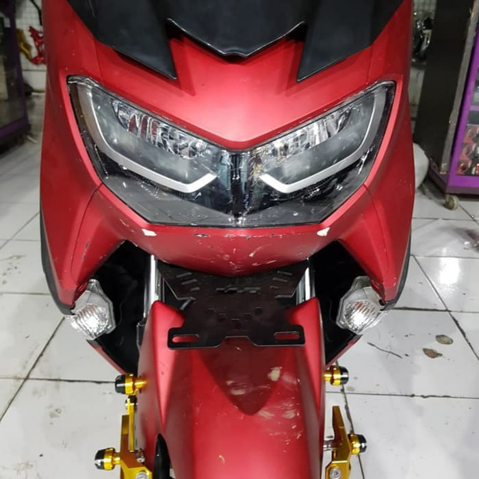 Dudukan Bracket Plat Nomor New Nmax 2020 MHR / Dudukan Plat Kumis 2020 Variasi Aksesorris Nmax 2020